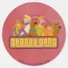 Scooby Doo Groovy Gang Retro Cartoon Graphic Classic Round Sticker