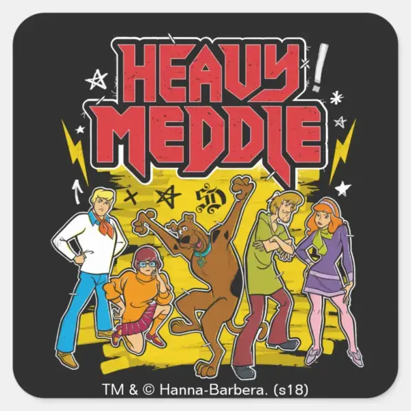Scooby-Doo____Heavy_Meddle__Graphic_Square_Sticker_1 Scooby Doo Heavy Meddle Graphic Square Sticker