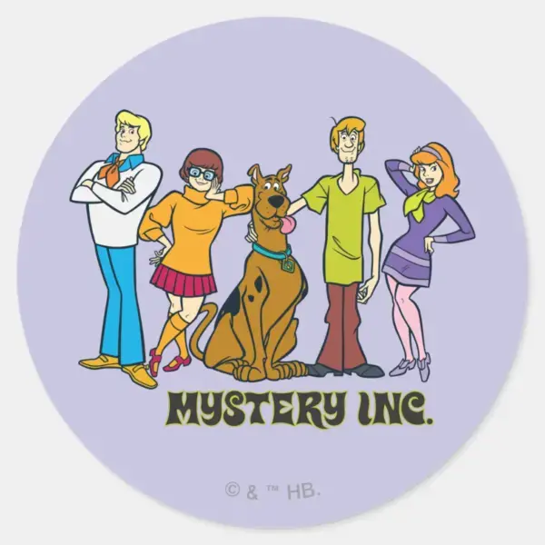 Scooby-Doo_and_the_Gang_Mystery_Inc._Classic_Classic_Round_Sticker_1 Scooby Doo And The Gang Mystery Inc. Classic Classic Round Sticker
