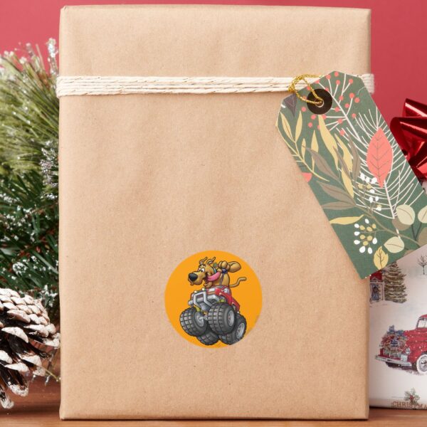 Scooby_Doo-Monster_Truck_Classic_Round_Sticker_6 Scooby Doo Monster Truck Classic Round Sticker