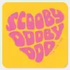Scooby Dooby Doo Heart Square Sticker
