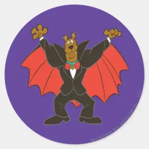 Scooby Dracula Classic Round Sticker