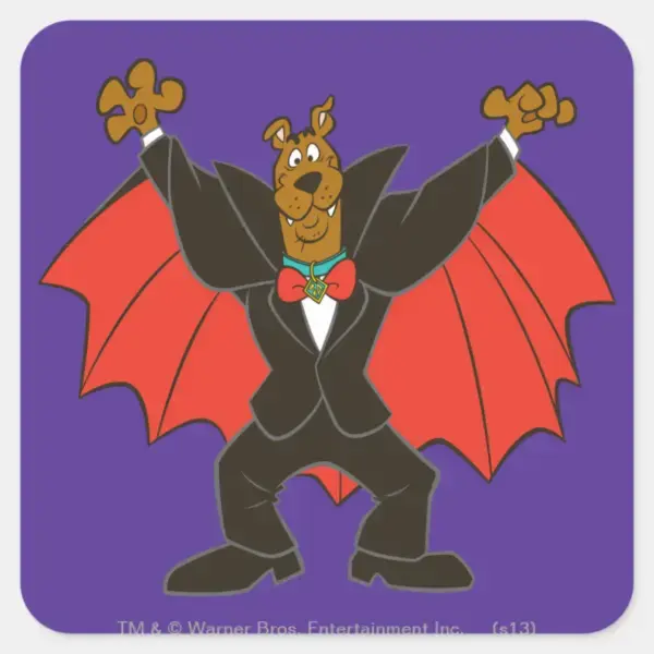 Scooby_Dracula_Square_Sticker_1 Scooby Dracula Square Sticker