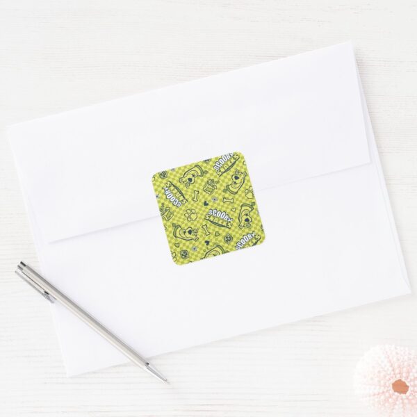 Scooby_Snacks_Galore_Checker_Pattern_Square_Sticker_3 Scooby Snacks Galore Checker Pattern Square Sticker