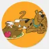 Scooby Thanksgiving 06 Classic Round Sticker