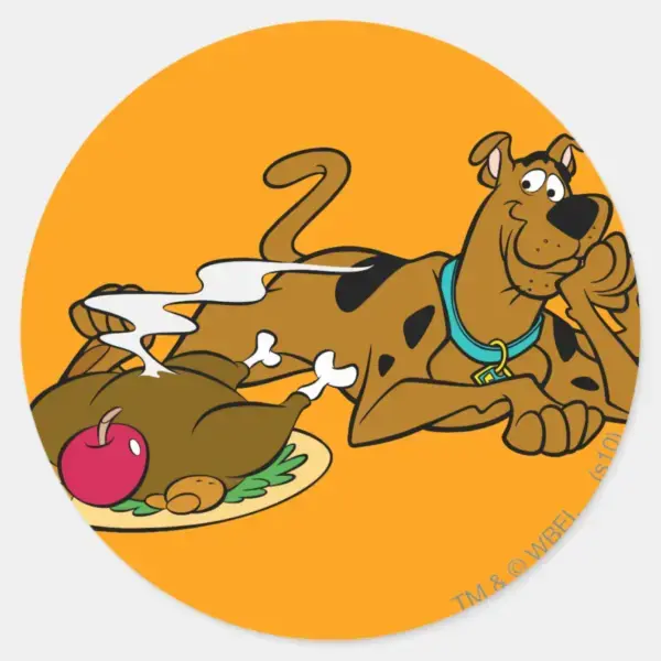 Scooby_Thanksgiving_06_Classic_Round_Sticker_1 Scooby Thanksgiving 06 Classic Round Sticker