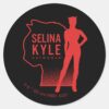 Selina_Kyle_Catwoman_Outline_Logo_Classic_Round_Sticker_1 Selina Kyle Catwoman Outline Logo Classic Round Sticker