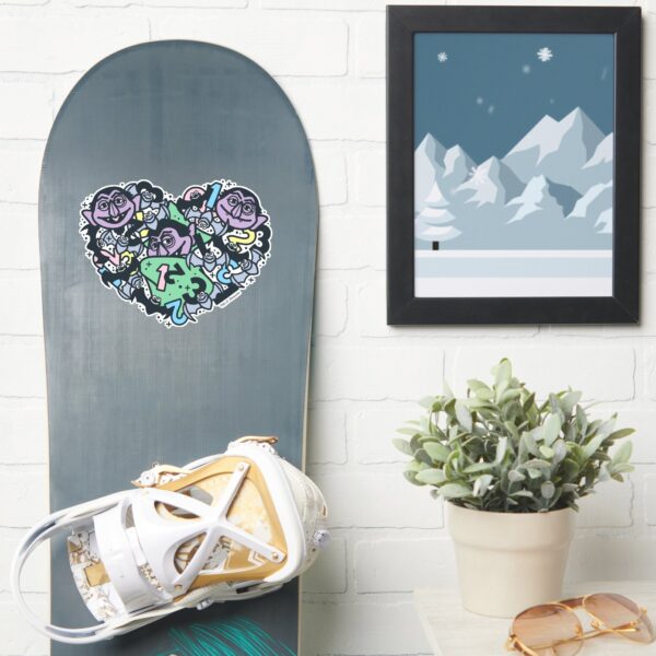 Sesame Sesame Count Von Count Doodle Heart Sticker