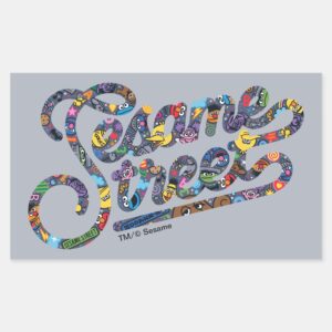 Sesame_Sesame___Doodle_Logo_Rectangular_Sticker_1 Sesame Sesame Doodle Logo Rectangular Sticker