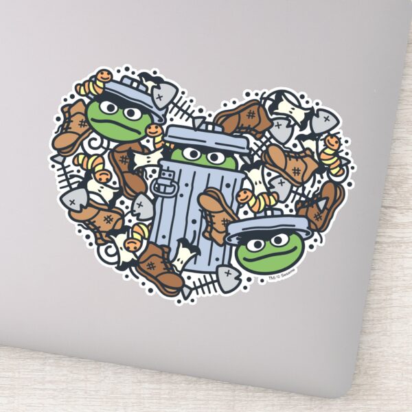 Sesame_Sesame___Oscar_the_Grouch_Doodle_Heart_Sticker_1 Sesame Sesame Oscar The Grouch Doodle Heart Sticker