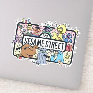 Sesame Sesame Sesame Pals Doodle Sign Sticker