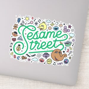 Sesame_Sesame___Sesame_Street_Green_Doodle_Script_Sticker_1 Sesame Sesame Sesame Street Green Doodle Script Sticker