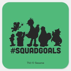 Sesame Street SquadGoals Square Sticker