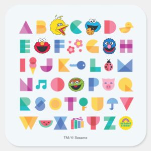 Sesame Street Alphabet Square Sticker