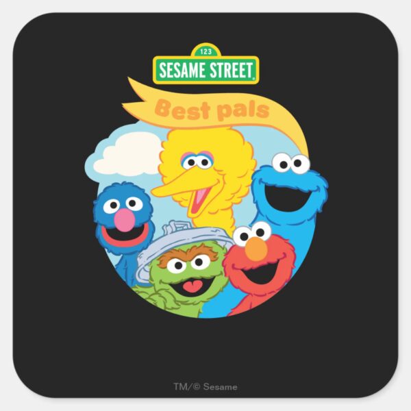 Sesame_Street_Character_Art_Square_Sticker_1 Sesame Street Character Art Square Sticker