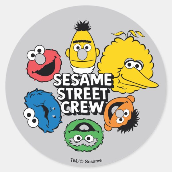 Sesame_Street_Crew_Classic_Round_Sticker_1 Sesame Street Crew Classic Round Sticker