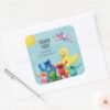 Sesame_Street_Illustration_Birthday_Thank_You_Square_Sticker_3 Sesame Street Illustration Birthday Thank You Square Sticker