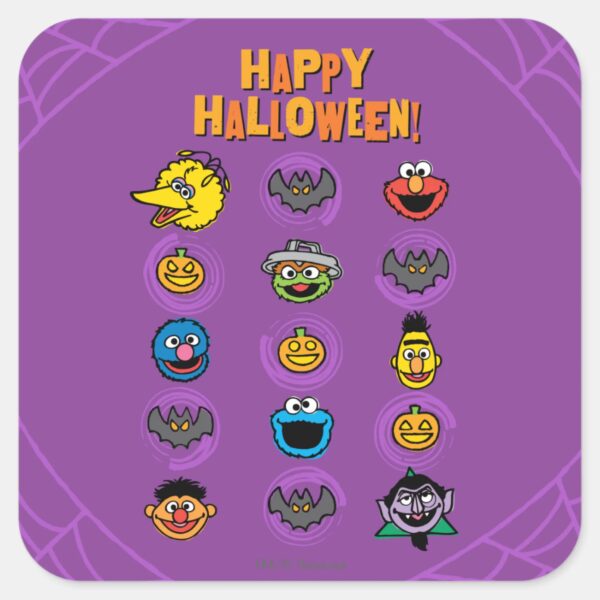 Sesame_Street_Pals_-_Happy_Halloween!_Square_Sticker_1 Sesame Street Pals Happy Halloween Square Sticker