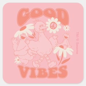 Sesame Street Pals Good Vibes Square Sticker