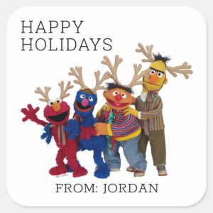 Sesame Street Pals Merry Christmas Gift Tag