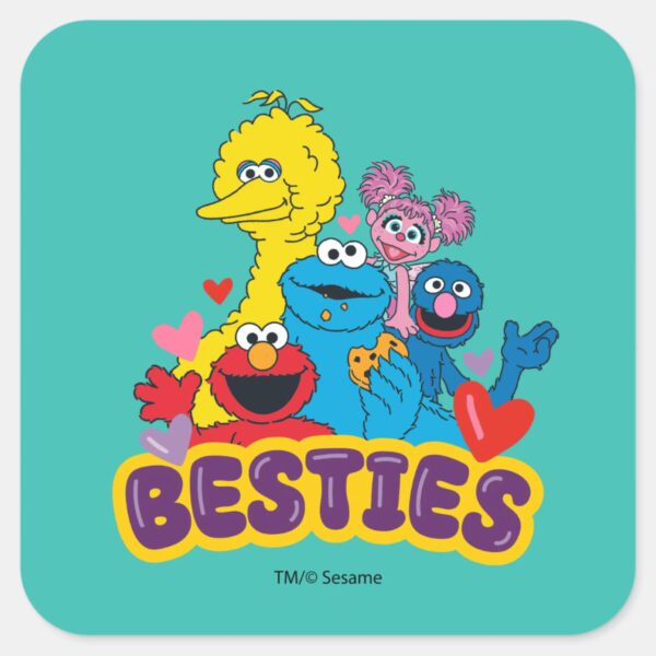 Sesame_Street_Valentine_Besties_Square_Sticker_1 Sesame Street Valentine Besties Square Sticker
