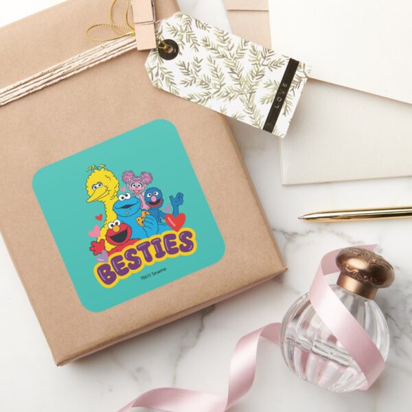 Sesame_Street_Valentine_Besties_Square_Sticker_5 Sesame Street Valentine Besties Square Sticker