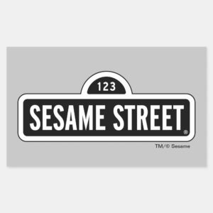 Sesame_Street___B&W_Logo_Rectangular_Sticker_1 Sesame Street BW Logo Rectangular Sticker