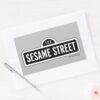 Sesame_Street___B&W_Logo_Rectangular_Sticker_3 Sesame Street BW Logo Rectangular Sticker