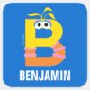 Sesame_Street___B_is_for_Big_Bird_Square_Sticker_1 Sesame Street B Is For Big Bird Square Sticker