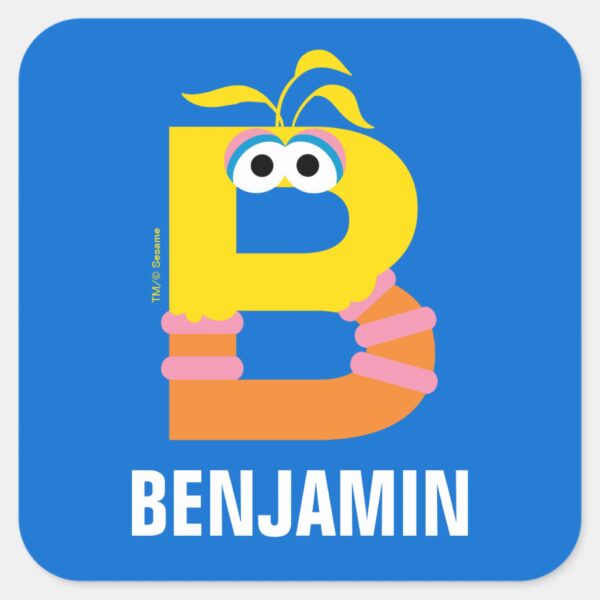 Sesame_Street___B_is_for_Big_Bird_Square_Sticker_1 Sesame Street B Is For Big Bird Square Sticker