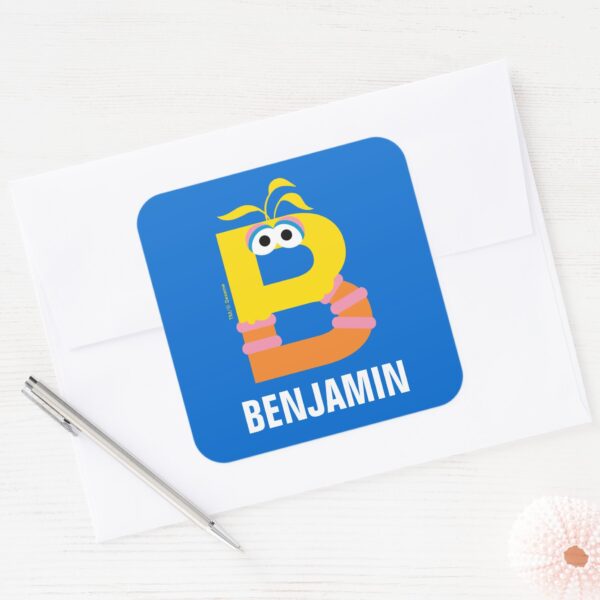 Sesame_Street___B_is_for_Big_Bird_Square_Sticker_3 Sesame Street B Is For Big Bird Square Sticker