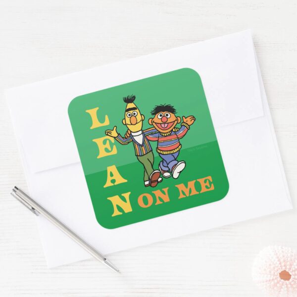 Sesame_Street___Bert_&_Ernie_Lean_on_Me_Square_Sticker_3 Sesame Street Bert Ernie Lean On Me Square Sticker