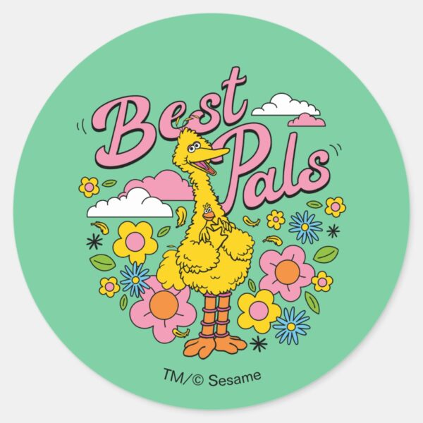 Sesame_Street___Best_Yellow_Bird_Pals_Classic_Round_Sticker_1 Sesame Street Best Yellow Bird Pals Classic Round Sticker
