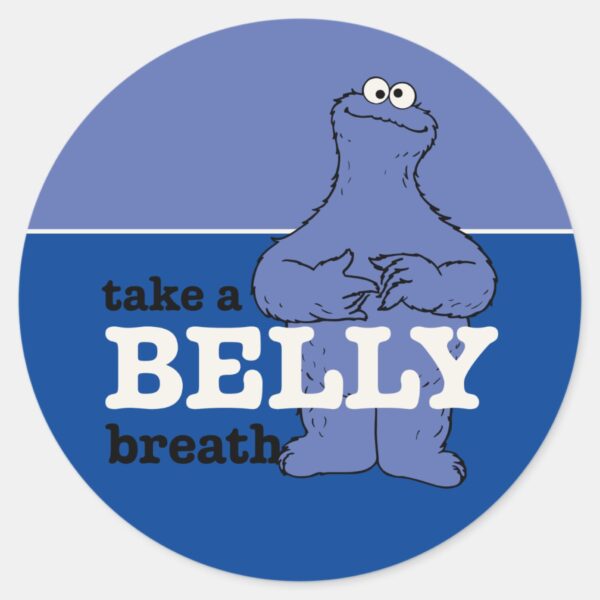 Sesame_Street___Cookie_Monster_Take_A_Breath_Classic_Round_Sticker_1 Sesame Street Cookie Monster Take A Breath Classic Round Sticker