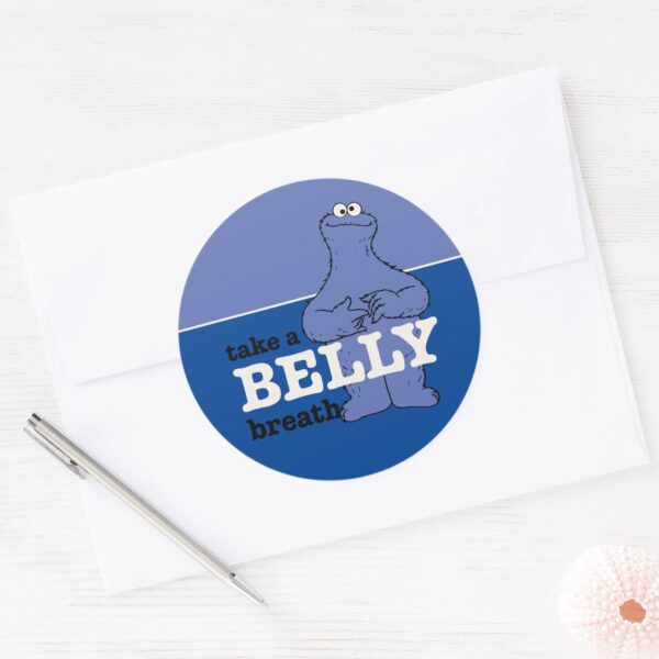 Sesame_Street___Cookie_Monster_Take_A_Breath_Classic_Round_Sticker_3 Sesame Street Cookie Monster Take A Breath Classic Round Sticker