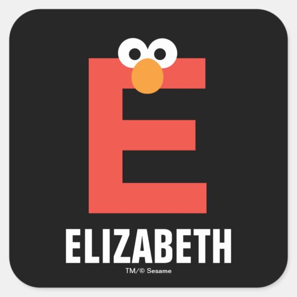 Sesame_Street___E_is_for_Elmo_Square_Sticker_1 Sesame Street E Is For Elmo Square Sticker
