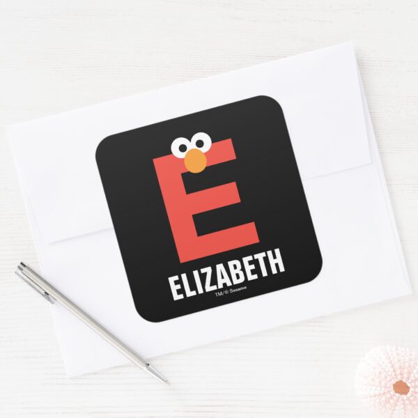 Sesame_Street___E_is_for_Elmo_Square_Sticker_3 Sesame Street E Is For Elmo Square Sticker