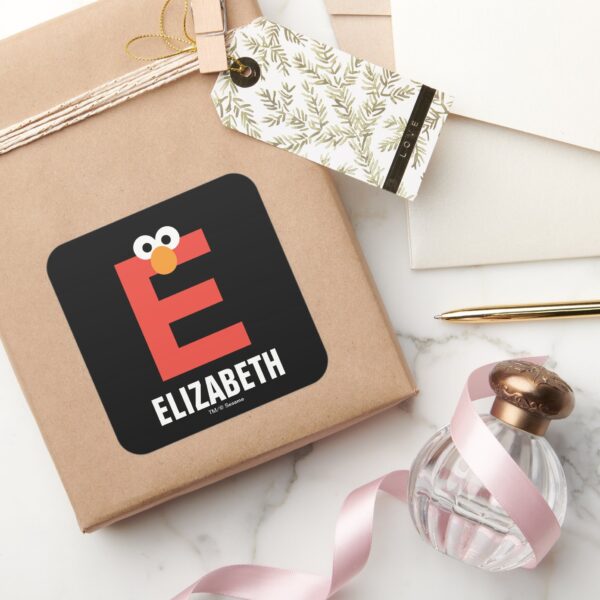 Sesame_Street___E_is_for_Elmo_Square_Sticker_5 Sesame Street E Is For Elmo Square Sticker