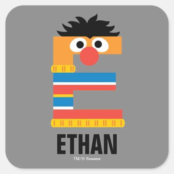 Sesame_Street___E_is_for_Ernie_Square_Sticker_1 Sesame Street E Is For Ernie Square Sticker