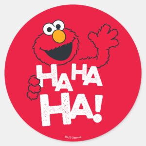 Sesame Street Elmo Ha Ha Ha Classic Round Sticker
