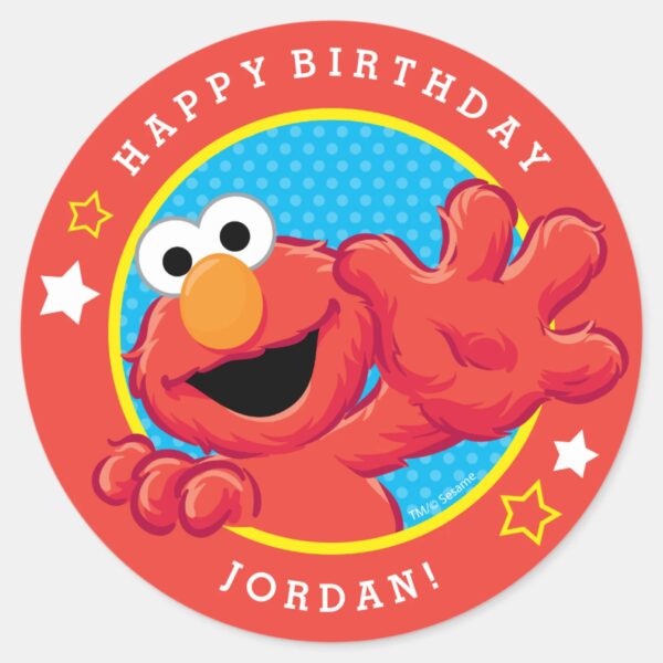 Sesame_Street___Elmo_-_Polka_Dot_&_Stars_Birthday_Classic_Round_Sticker_1 Sesame Street Elmo Polka Dot Stars Birthday Classic Round Sticker