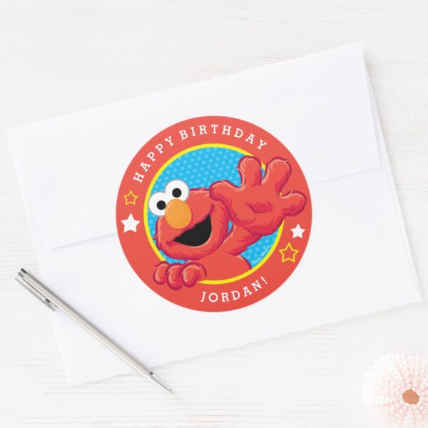 Sesame_Street___Elmo_-_Polka_Dot_&_Stars_Birthday_Classic_Round_Sticker_3 Sesame Street Elmo Polka Dot Stars Birthday Classic Round Sticker
