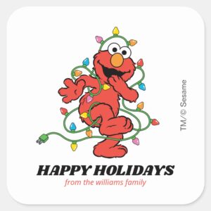 Sesame_Street___Elmo_Christmas_Lights_-_Christmas_Square_Sticker_1 Sesame Street Elmo Christmas Lights Christmas Square Sticker