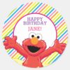 Sesame_Street___Elmo_Girl's_Birthday_Classic_Round_Sticker_1 Sesame Street Elmo Girls Birthday Classic Round Sticker
