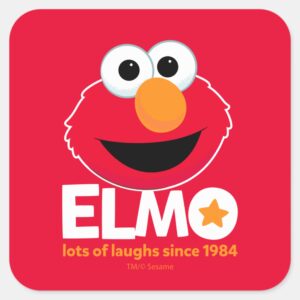 Sesame_Street___Elmo_Lots_of_Laughs_Since_1984_Square_Sticker_1 Sesame Street Elmo Lots Of Laughs Since 1984 Square Sticker