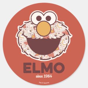 Sesame_Street___Elmo_Since_1984_Classic_Round_Sticker_1 Sesame Street Elmo Since 1984 Classic Round Sticker