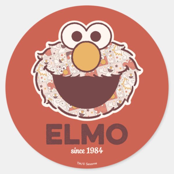 Sesame_Street___Elmo_Since_1984_Classic_Round_Sticker_1 Sesame Street Elmo Since 1984 Classic Round Sticker