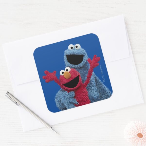 Sesame_Street___Elmo_&_Cookie_Monster_Square_Sticker_3 Sesame Street Elmo Cookie Monster Square Sticker