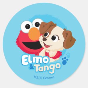 Sesame_Street___Elmo_&_Tango_Badge_Classic_Round_Sticker_1 Sesame Street Elmo Tango Badge Classic Round Sticker