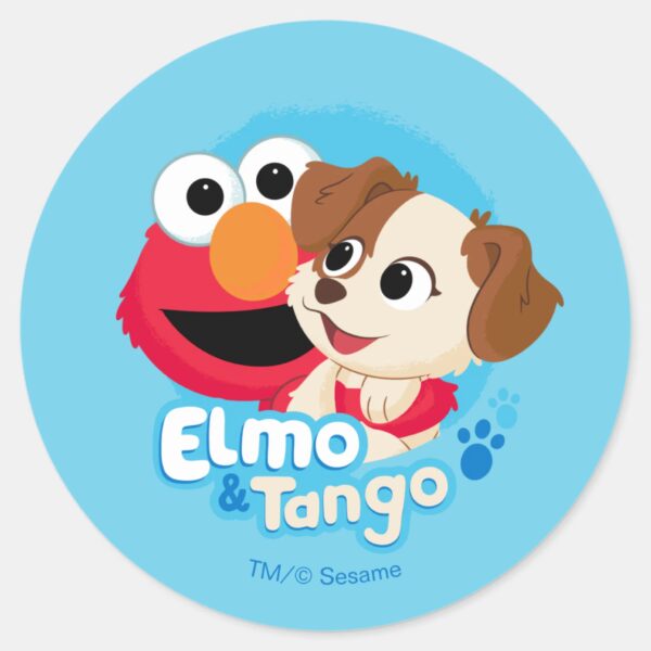 Sesame_Street___Elmo_&_Tango_Badge_Classic_Round_Sticker_1 Sesame Street Elmo Tango Badge Classic Round Sticker
